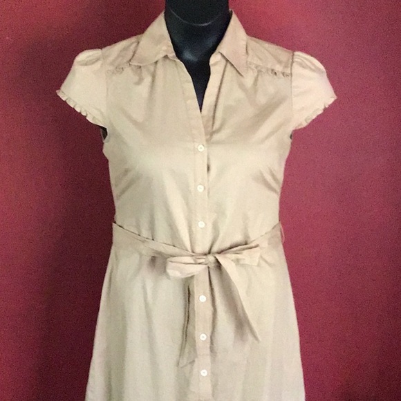BCBGMAXAZRIA KHAKI DRESS SIZE 2 - Picture 2 of 4